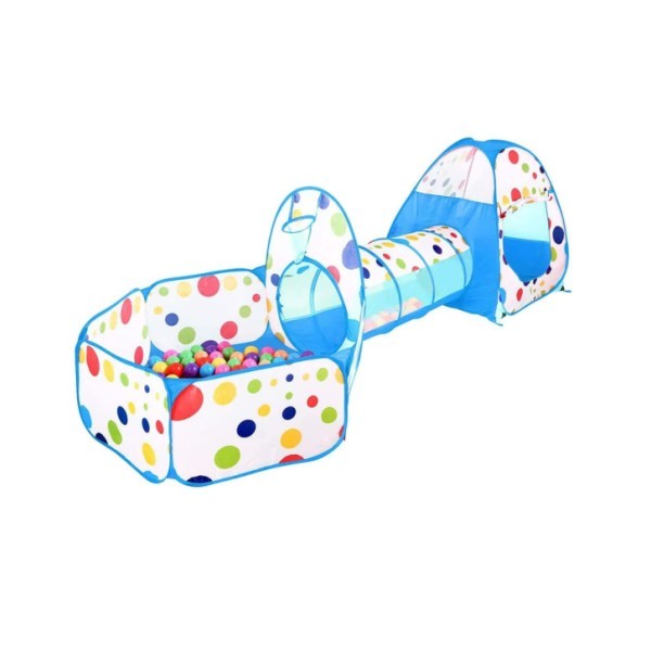 خيمة النفق 3 في 1 باللون الأزرق 💙🎪✨