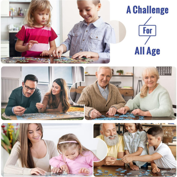 بزل الـ  500 قطعة على شكل مجموعة كلاب 🐶🎡