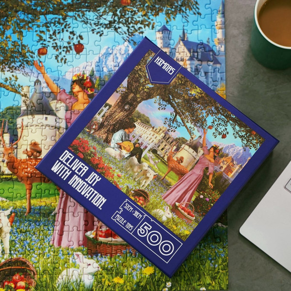 بزل HXMARS ب 500 قطعة على شكل  الحديقة الخلابة 🏡🌸🌼🌻