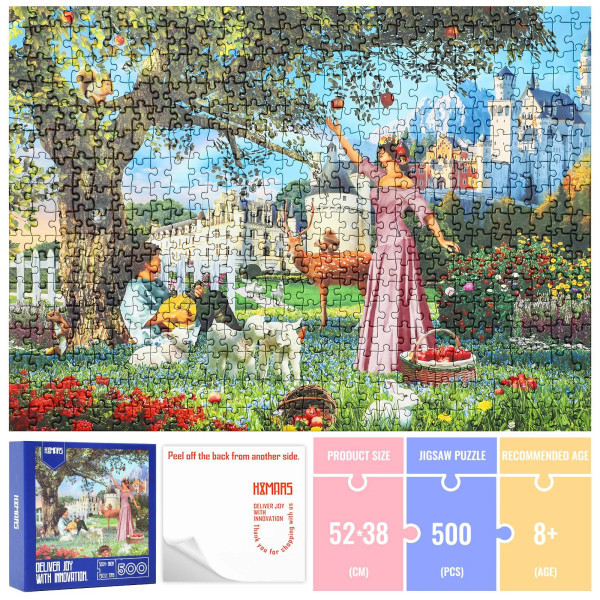 بزل HXMARS ب 500 قطعة على شكل  الحديقة الخلابة 🏡🌸🌼🌻