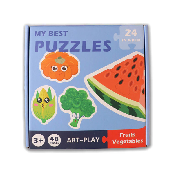 بزل التركيب على شكل الفواكة 🍉🍇🥦