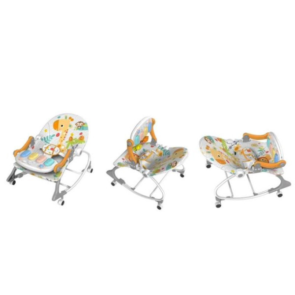 كرسي الهزاز مع فرشة البيانو 3 في 1  🎹 👶🤍