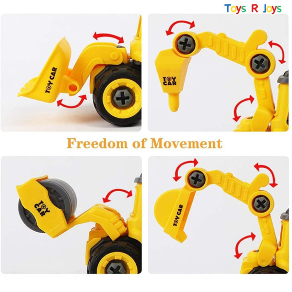 سيارات البناء تحتوي على 4 حفارات  🚧🚜