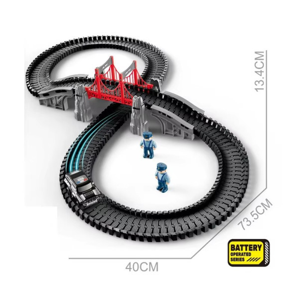 لعبة مسار سيارة الشرطة للأطفال 🚔