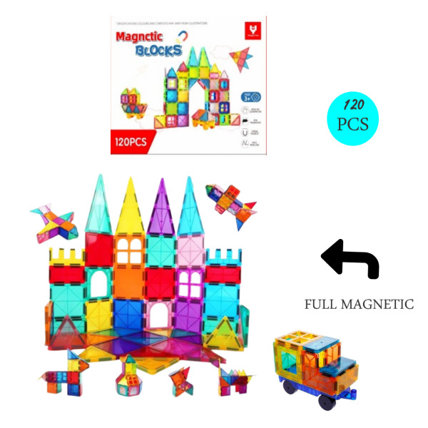 المكعبات المغناطيسية 120 قطعة 🧲✨