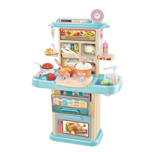 مطبخ للأطفال 19 قطعة باللون الأزرق