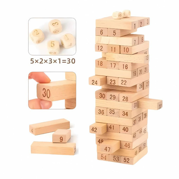 🧱 لعبة جينجا الخشبية – توازن، تحدي وتعلم! 🎲✨