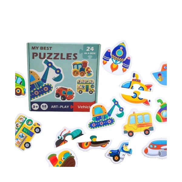 بزل التركيب على شكل المركبات 🚗🚁🚑