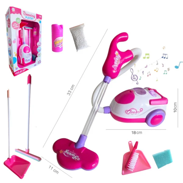 لعبة مكنسة التنظيف التفاعلية للأطفال 🧹